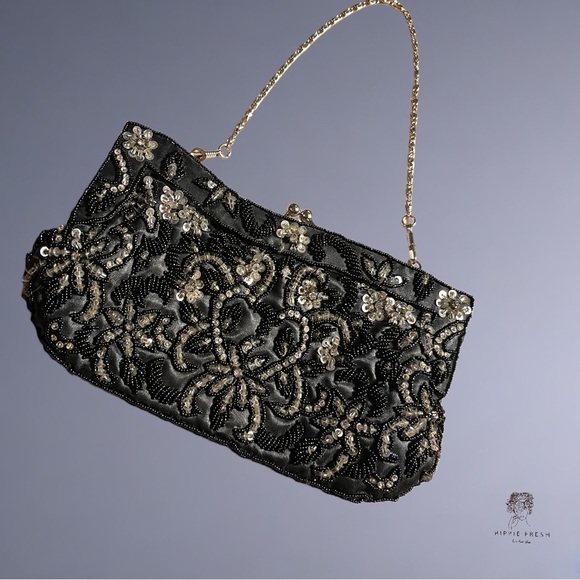 Vintage Far Nine Dainty Beaded Mini Evening Bag - Picture 1 of 6